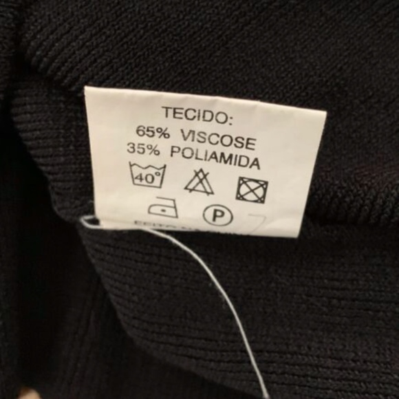 RERY Strappy Neck Rib Knit Top Split Cuff Black - Picture 8 of 8